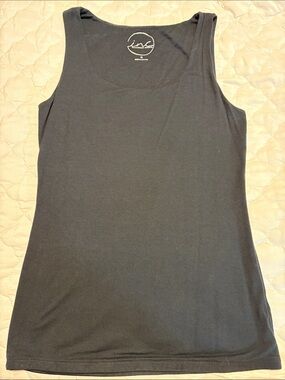 INC International Concepts Black Scoop Neck Tank Top